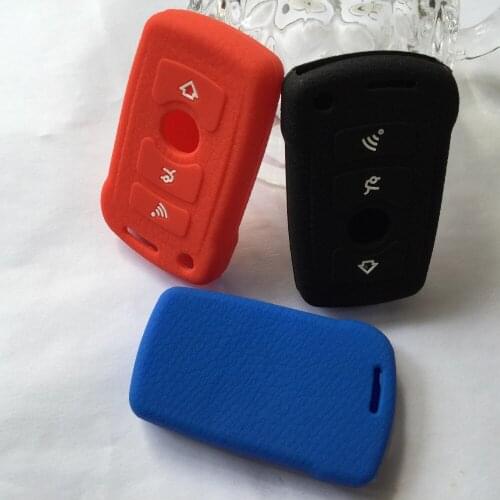 4 Button Silica Gel Key Chain Protector Remote Holder For BMW 7 Series 745Li 750Li 760Li 650i Silicone Key Cover