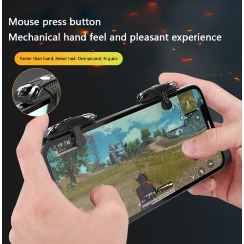1 Pair Durable Mobile Phone Gaming Alloy Joystick Trigger Practical Multi-functional Convenient PUBG Fire Button Controller
