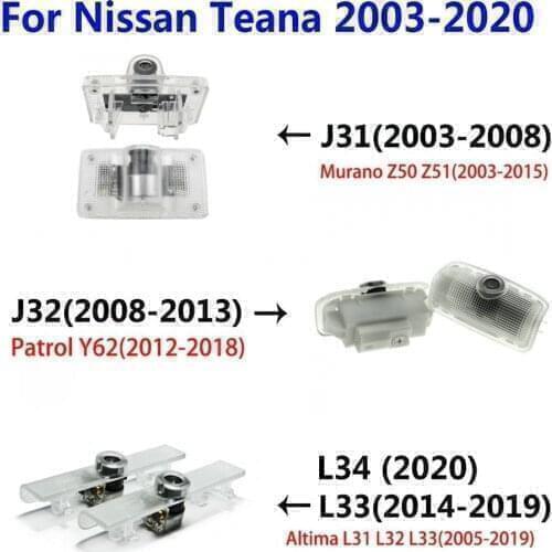2X LED Car Door Light Ghost Projector Logo Lights For Nissan Teana J31 J32 J33 Altima L31 L32 L33 L34 Murano Z50 Z51 Patrol Y62