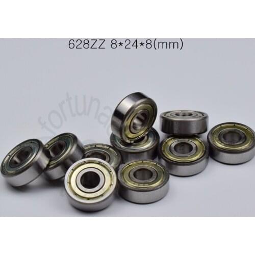 628ZZ bearing 8*24*8(mm) 10pieces ABEC-5 bearings metal Sealed Bearing 628 628Z 628ZZ chrome steel bearing