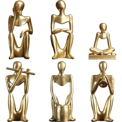 Abstract Human Statue, Modern Simple Resin Creative Abstract Figurine Sculptures for Entrance Home Office Study Piano Decor