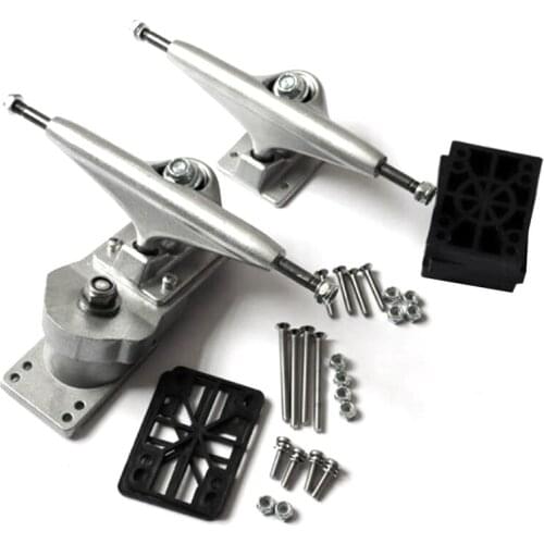 Surf Skateboard Trucks Adapter Surf Skate Bridges Spring Bracket Complete Set with Risers Bolts 6.25Inch Trucks