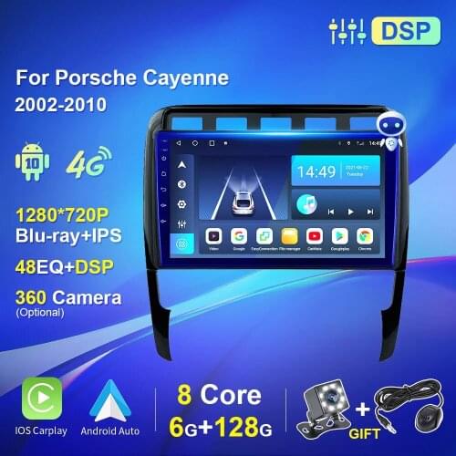 6G 128G DSP Car Radio For Porsche Cayenne 2002-2010 Autoradio Multimedia Player GPS Navigation Android 10.0 Auto Carplay WiFi 4G