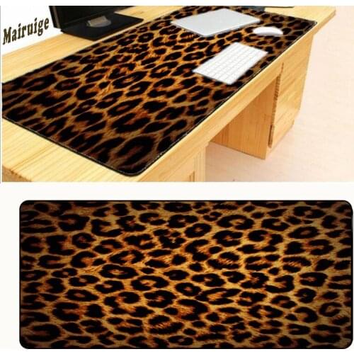 Mairuige Free Shipping Leopard Spotted Black Mouse Pad for Version Speed Gaming Mousepad Edge Pad Large Mouse Pad 40x90 Cm