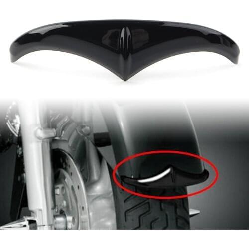 Black Motorcycle Front Fender Accent Leading Edge Tip Trim For Harley Davidson Touring 1998-2019