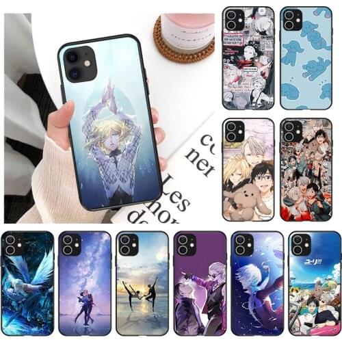Yuri On Ice Anime Black Matte Soft TPU Silicone Phone Case For iPhone XR 12 11 Pro Max X XS 7 8 6S Plus 5S SE2020 12Mini Cover