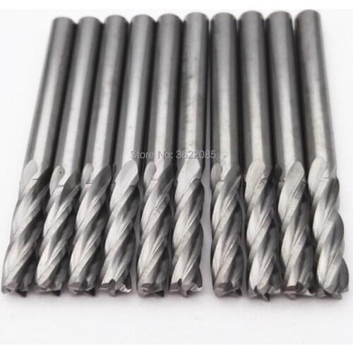 KLOT Solid Carbide End Mill 3mm-16mm Extended Shank 100mm 4-Flute Cutter K10