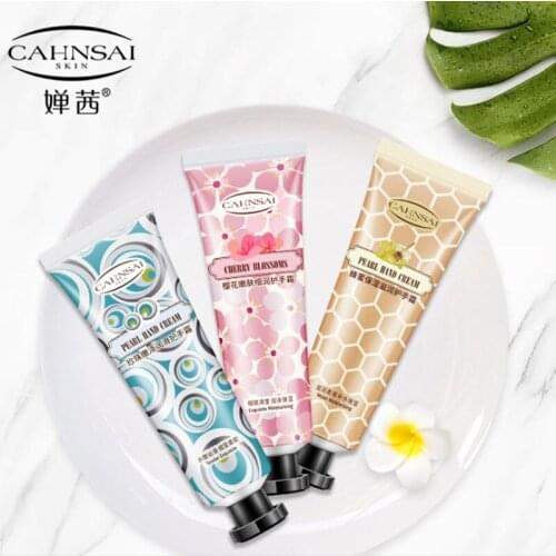 Almond Honey Pearl Cherry Blossom Hand Cream Moisturizing Nourishing Soft and Smooth Nourish Moisture Hand Care