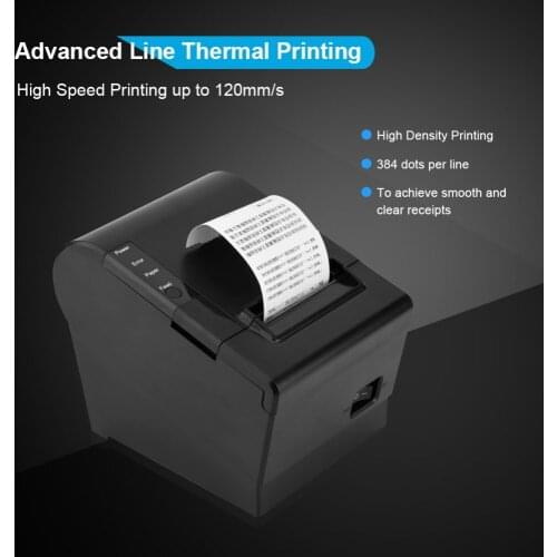 NEW High quality 80mm thermal receipt printer automatic cutting printing with Bluetooth USB WIFI port or Ethernet POS print