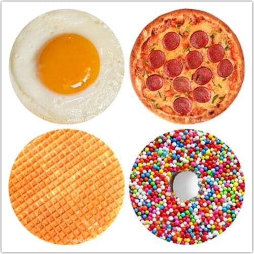Creative food realistic blanket for sofa bed home supplies poached egg blanket comfortable keep warm Donut Pizza Blanket CL50603