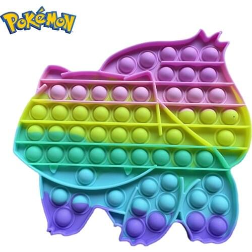 Bulbasaur Pokemon Go Anime Anti Stress Push Bubble Figet Toys Antistress Reliever Child Funny Fidget Kawaii Kids Gifts For Boys