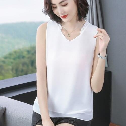 Good quality Elegant Ruffled V-neck Chiffon Shirt,fashion OL style Ladies work blouse plus size S-8X tops clothes 10 COLORS