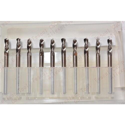 3.175mm*3.05mm,10pcs,Free shipping PCB Drill Bit,CNC milling Cutter,Solid carbide Drill,wood tool,plastic