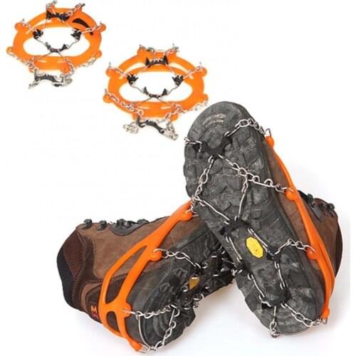 Outdoor non-slip shoe covers, 8-tooth crampons, winter mountaineering and snow non-slip crampons, non-slip shoe clips, cleats