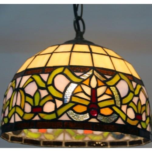 Stained Glass Pendant Lights Rose Flower Tiffany Hanglamp E27 LED Hanging light fixture suspension luminaire Pendant Lamps