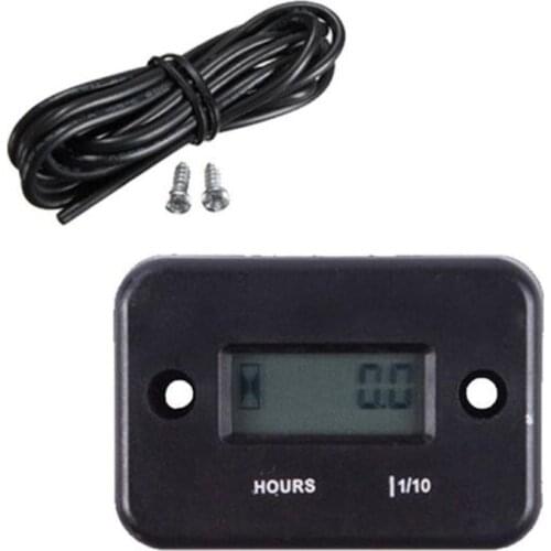 Waterproof Digital LCD Counter Hour Meter for Motorcycle Snowmobile Marine Boat Ski Dirt Quad Bike