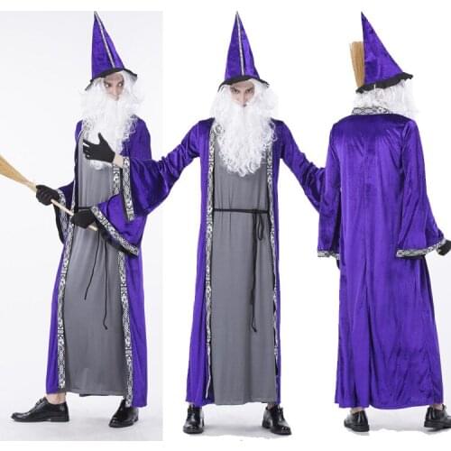 Adult Wizard Series Cosplay Halloween Gundor Wizard Party Role-Play Performance Costume