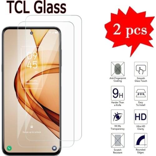2-1Pcs Glass For TCL 20L Plus 10 20 SE Cover Phone Protection Film On TCL 20 5G 20L Explosion Proof Premium Tempered Glass