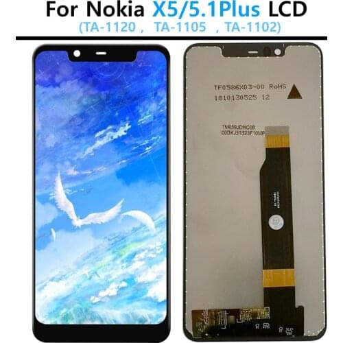 For Nokia X5 TA-1120 TA-1105 TA-1102 LCD Display Touch Screen Digitizer Assmebly Replacement Parts+Free Tools
