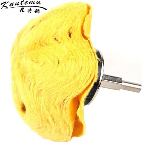 1PC Half Round 3"*40 Cotton Polishing Wheel With Shank For Jewelry Wood Metal Polishing