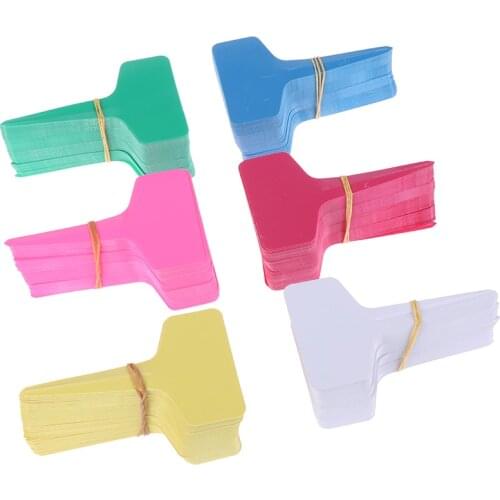 100PCS High Quality Plastic Plants Tags Nursery Garden Ring Label Pot Marker Stake Hanging Tags Greenhouse Bonsai Collar Tags