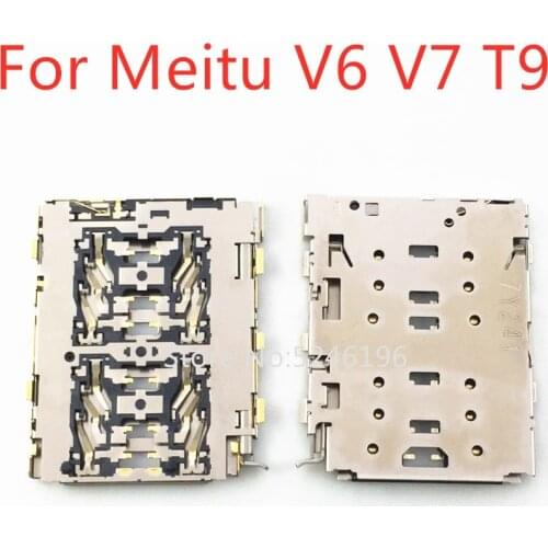 2-10pcs For Meitu V6 V7 T9 Sim Card Reader Tray Micro SD Memory Card Holder Slot Flex Cable Original Repair Parts
