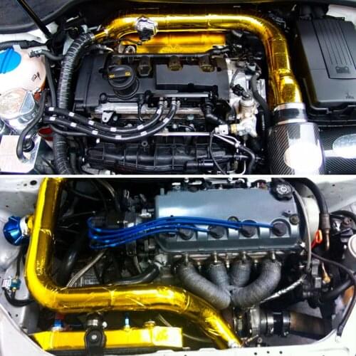 33ftx2in Classic Gold Exhaust Air Intake Heat Insulation Shield Wrap Practical Multi-functional Classic Heat Barrier Tape