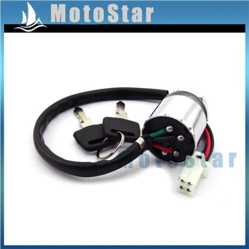 4 Wire Motorcycle On Off Kill Ignition Key Switch For Chinese Scooter Moped ATV Quad 4 Wheeler Go Kart Dirt Pit Bike Buggy