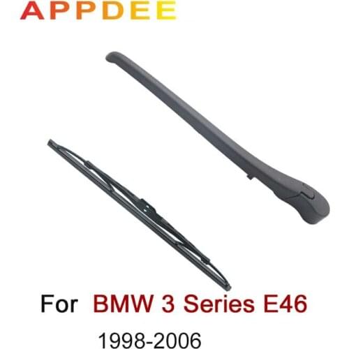 APPDEE Wiper 12" Rear Wiper Blade & Arm Set Kit Fit For BMW 3 Series Touring E46 1998-2006 Windshield Windscreen Rear Window