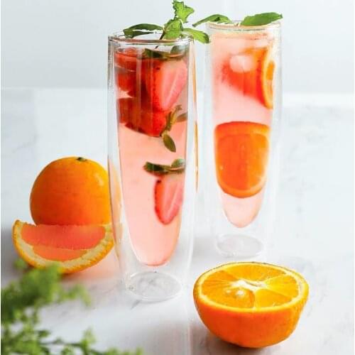 High Champagne Flute For Wedding Aperitif Liqueur Rum Sparkling Wine Glass Charms Sherry Tipsy Bar Cocktail Party Cup Glassware