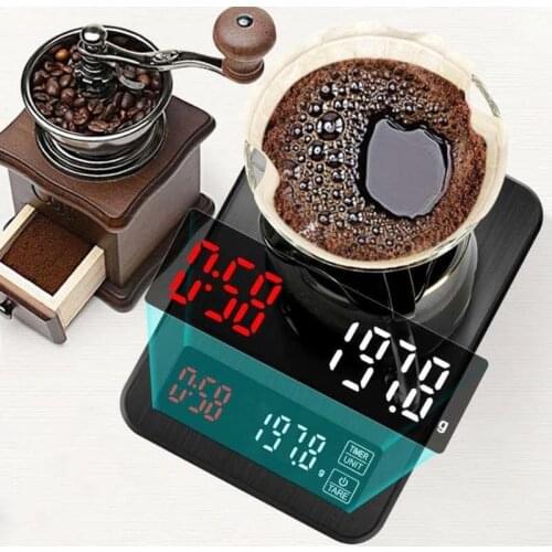 3kg/0.1g 5kg/0.1g 10kg/1g Electronic Kitchen Scale LCD Digital Drip Coffee Scale with Timer Weight Balance Household Scale