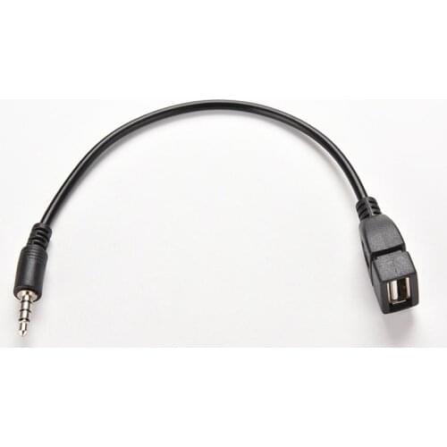 JETTING Male AUX Audio Plug Jack To USB 2.0 Female Converter Cable Adapter Cord Car MP3 Applicator For Iphone Samsung Mazda