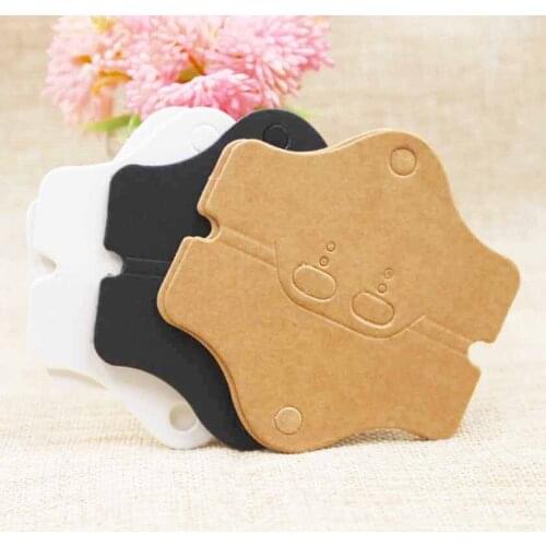 8.5*8cm 3 Color Earring Card Hand Made Jewely Display Card Blank Necklace Card Accept Custom Logo MOQ: 1000 PCS Cost Logo Fee