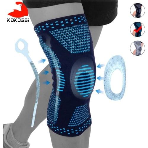 KoKossi 1PCS Elastic Knee Support Brace Kneepads Adjustable Patella Basketball Volleyball Safety Guard Strap Protector Knee Pads