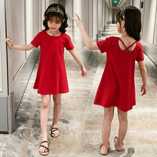 Summer 2021 New Girls Dress 11 Childrens Clothing 10 Fashion Short Sleeve Dresses 9 Year Old Baby Girl Clothes 2 To 12 Year Old