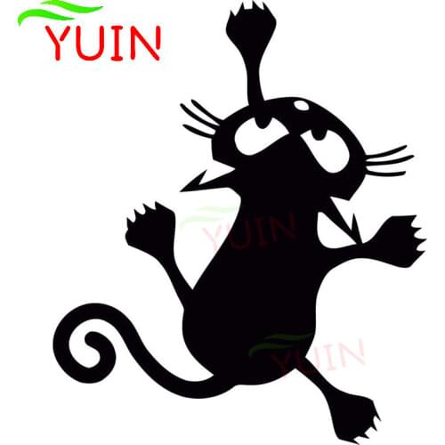 Fashion Cat Silhouette Animal Car Sticker Cute PVC Bumper Decoration Accessory Cover Scratch Waterproof Sunscreen Stickers