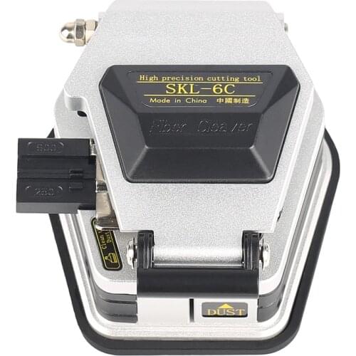 New Silver High Precision Fiber Cleaver SKL-6C Cable Cutting Knife Fiber Optic Knife Tools 16 Surface Blade