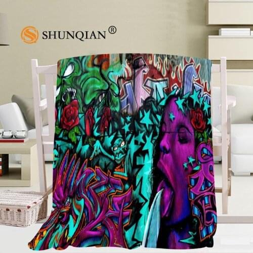 Custom Graffiti Cool Pictures Blanket Office Sofa Blanket Portable Soft Blanket Bed Plane Travel Adult Home Blanket