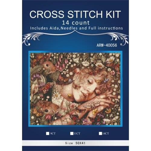 Oneroom Sleeping Beauty Scenery Embroidery Needlework Crafts 14CT Unprinted DMC DIY Quality Cross Stitch Kits Handmade