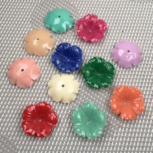 Wholesale Synthetic Coral Flower Shape Punch Loose Beads Isolation Bead for Jewelry Making DIY Necklace Bracelet Accessories