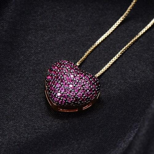 Love Heart Shaped Pendant Necklace For Women Multi Color Full Mirco CZ Sliver Gold Color Necklace Fashion Jewerly For lady