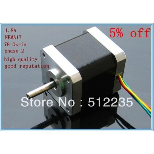 5pcs 17HS8401 NEMA17 CNC stepper motor 52N.cm /48mm stepping motor/1.7A motor