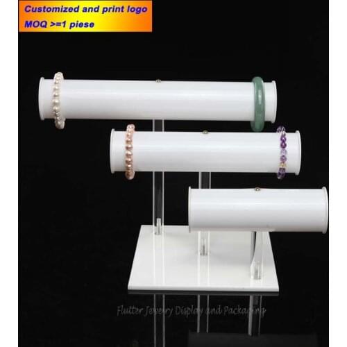 Superior Acrylic Bracelet Display Rack 3 Layers Watch Showing Stand Bangle Holder Jewelry Showcase Anklet Headware Show Shelf
