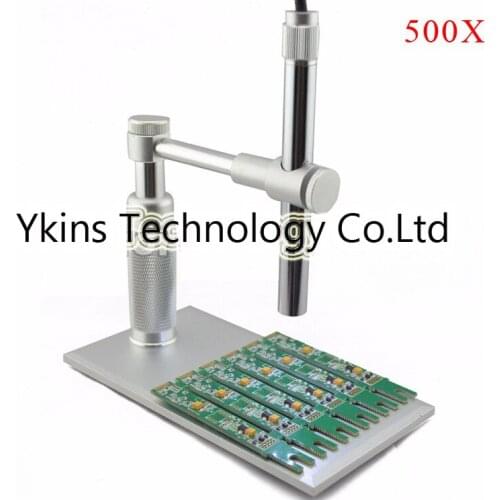 500X Zoom 2MP 8LED USB Digital Microscope Endoscope USB magnifier Camera + Aluminium alloy HOLDER FOR pcb inspection