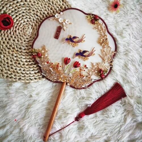 Chinese antiquity marriage ceremony fan fan handmade diy
