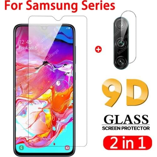 2-in-1 screen prtector glass For Samsung A70 A 70 camera protective glass For Samsung galaxy A70s A71 A80 Tempered Glass film