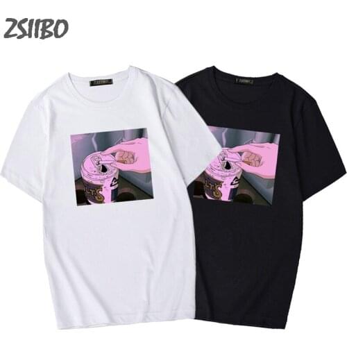 Female t shirt NEW Arrival Sad Anime Vaporwave Print Aesthetic Japan Otaku Womens t-shirt Male Casual Short Sleeve Tops S-2XL