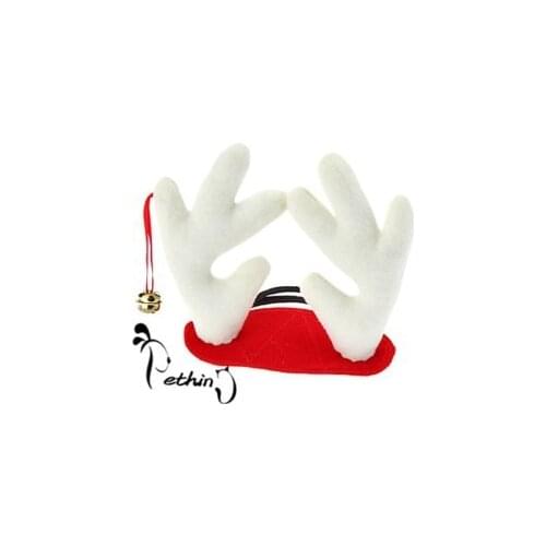 1 Piece Cute Puppy Dog Christmas Cap Product Pet Supplies Antlers Deer Hat for Teddy Santa Decals Party Accessories S L size