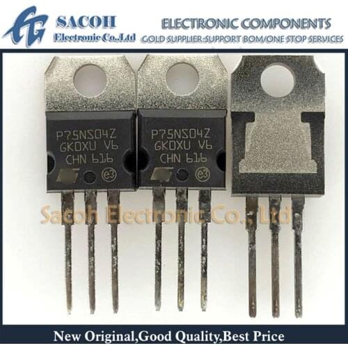 10Pcs STP75NS04Z P75NS04Z or P75NS04 TO-220 75A 40V Power MOSFET
