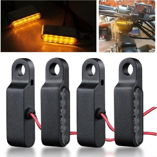 4pcs 8mm LED Mini Motorcycle Front Rear Turn Signals Indicator Blinker Light Lamp Motorcycle Turn Signal LED Lights